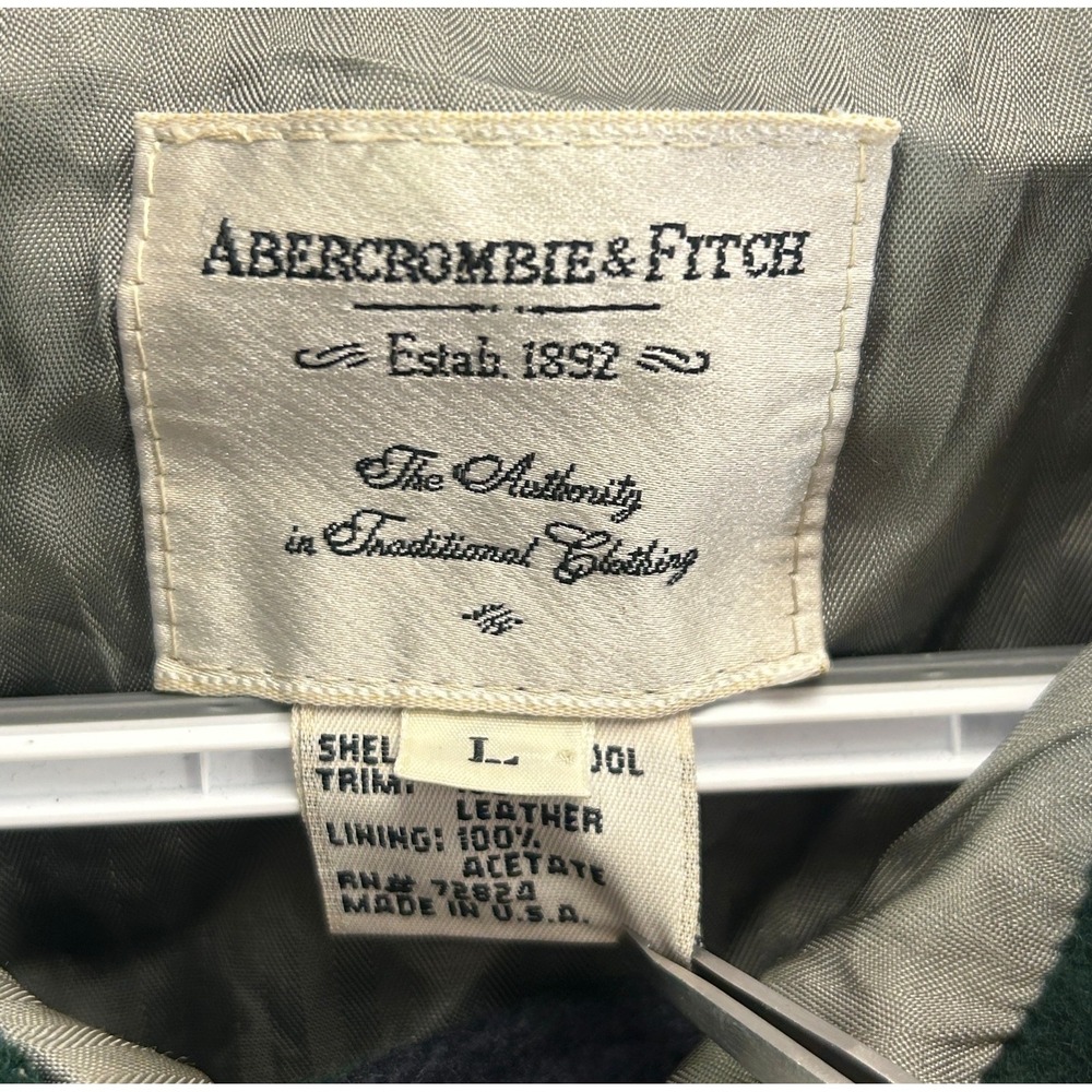 Y2K VTG Abercrombie & Fitch Mens Wool Jacket Size L Made In USA - Picture 4 of 8